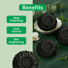 Ayurvedic Jeevan Black Detox Charcoal Soap for Face & Body