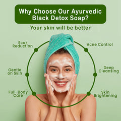 Ayurvedic Jeevan Black Detox Charcoal Soap for Face & Body